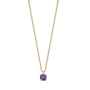 Siersbøl's 14kt. guldhalskæde m. 4mm ametyst