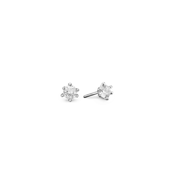 Aagaard's RHOD. SØLV ØRESTIK M/SY.ZIRCONIA 5MM
