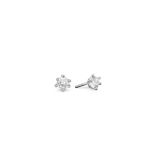 Aagaard\'s RHOD. SØLV ØRESTIK M/SY.ZIRCONIA 5MM