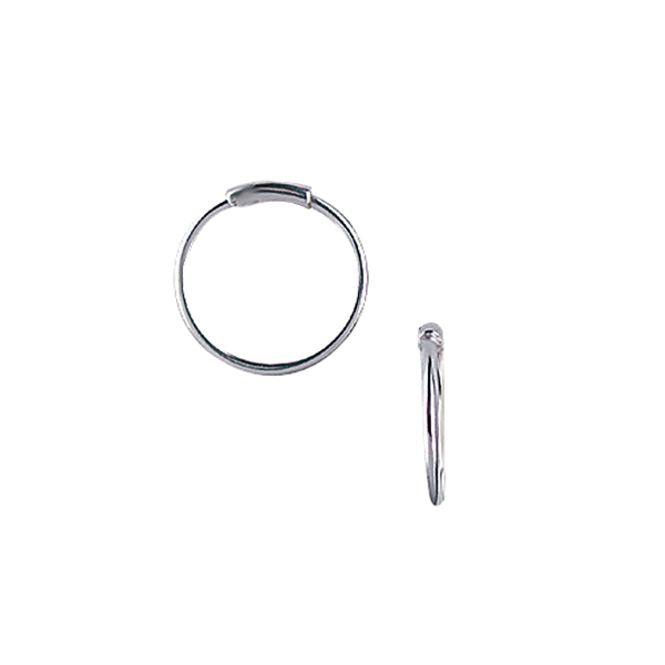 Aagaard\'s RHOD. SØLV CREOL 15,5mm TRÅD 1MM VRID