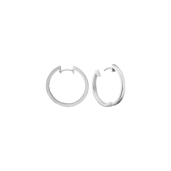 Aagaard\'s RHOD. SØLV CREOL 14MM, TRÅD 3MM M/KLAPLÅ