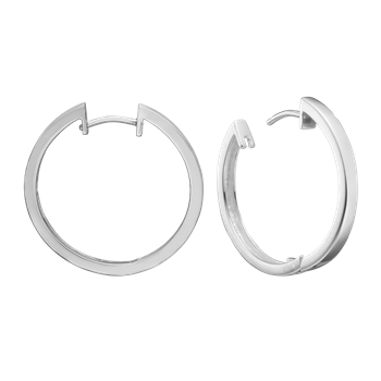 Aagaard's RHOD. SØLV CREOL 28,5 MM, TRÅD 3MM M/KLA