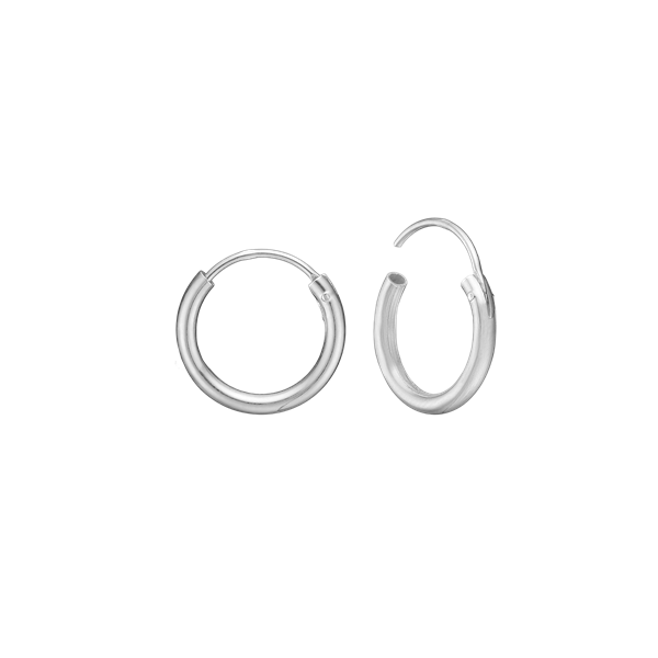 Aagaard\'s RHOD. SØLV CREOL 14MM, TRÅD 2 MM M/VIPPE