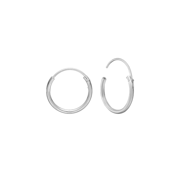 Aagaard\'s RHOD. SØLV CREOL 15 MM, TRÅD 1,2 MM M/VI