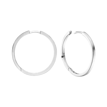 Aagaard's RHOD. SØLV CREOL 26MM, TRÅD 2 MM M/KLAPL