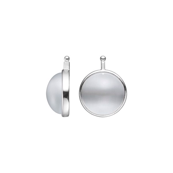Heinzendorff\'s Katteøje cabochon 13mm m/rh sølv