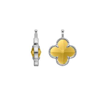 Heinzendorff's Glas facet kløver m/rh sølv