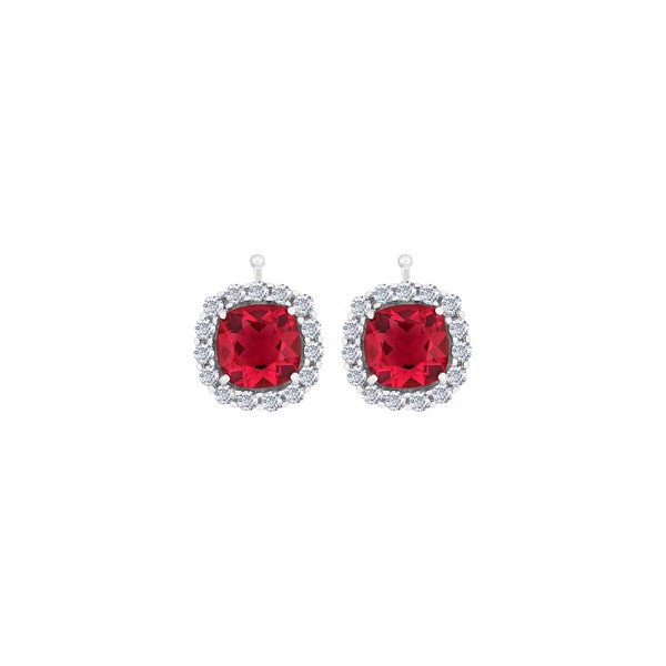 Heinzendorff\'s Rhod. Sølv vedhæng roset 12x12 Ruby CZ