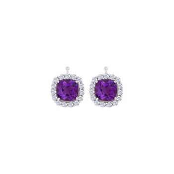 Heinzendorff's Rhod. Sølv vedhæng roset 12x12 Amethyst CZ