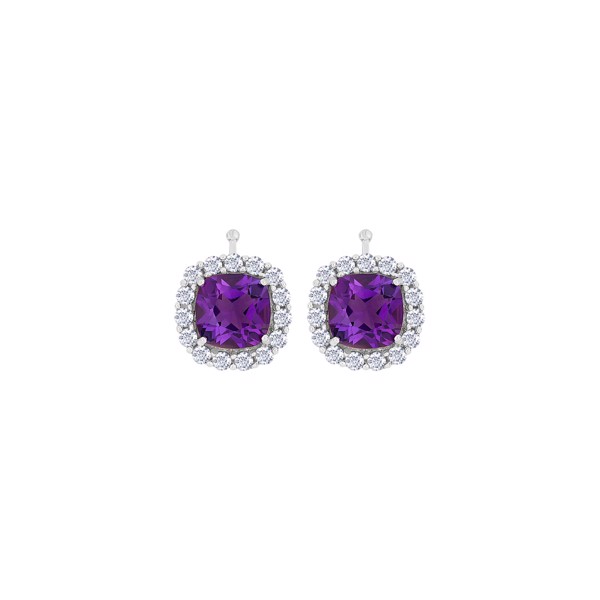 Heinzendorff\'s Rhod. Sølv vedhæng roset 12x12 Amethyst CZ