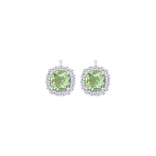 Heinzendorff\'s Rhod. Sølv vedhæng roset 12x12 Peridot CZ