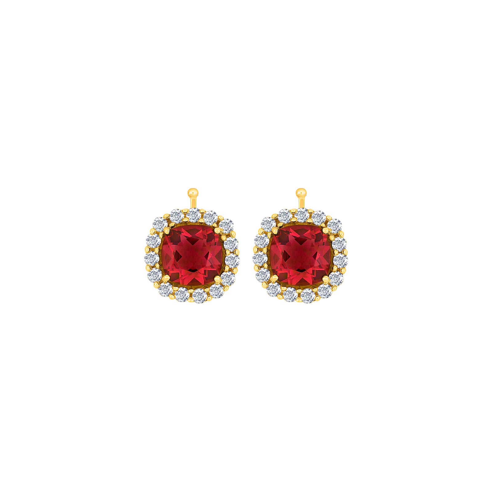 Heinzendorff\'s Forg. Sølv vedhæng roset 12x12 Ruby CZ