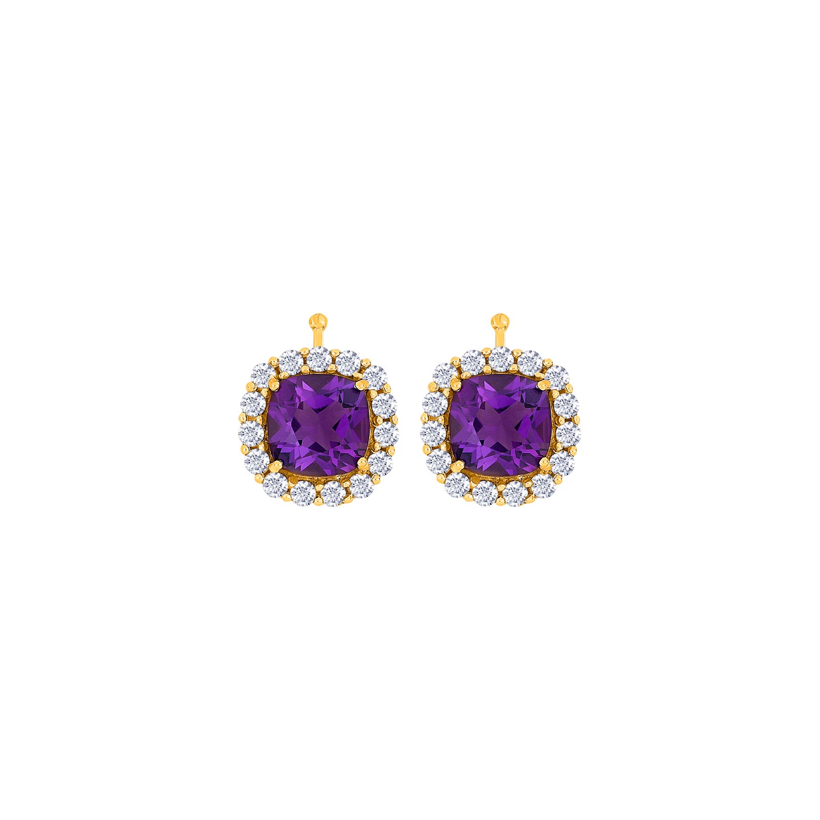 Heinzendorff\'s Forg. Sølv vedhæng roset 12x12 Amethyst CZ