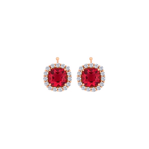 Heinzendorff\'s Rosaforg. Sølv vedhæng roset 12x12 Ruby CZ