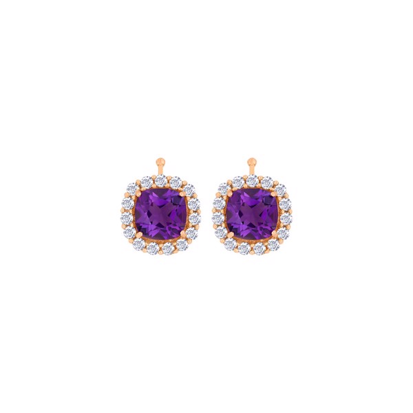 Heinzendorff\'s Rosaforg. Sølv vedhæng roset 12x12 Amethyst CZ