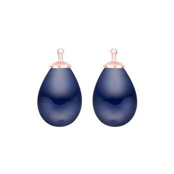 Heinzendorff's Bøhmisk kvartsglas dråbe farve84 m/rfg sølv - par