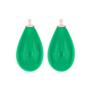 Heinzendorff's Bøhmisk kvartsglas dråbe farve65 m/rfg sølv - par