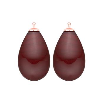 Heinzendorff's Bøhmisk kvartsglas dråbe farve84 m/rfg sølv - par