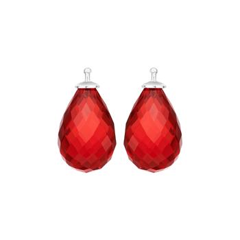 Heinzendorff's Glas facetteret farve20 m/rh sølv - par