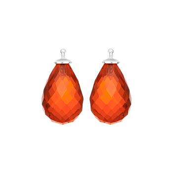 Heinzendorff's Glas facetteret farve68 m/rh sølv - par