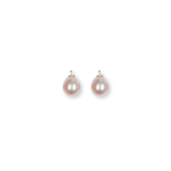 Heinzendorff\'s Mallorca perle dråbe farve11 m/rh sølv - par