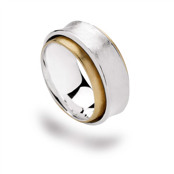 Bastian Inverun\'s 925/- Ring, delvis fg børstet