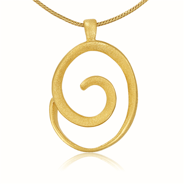 Blicher Fuglsang\'s Halssmykke i forgyldt sølv