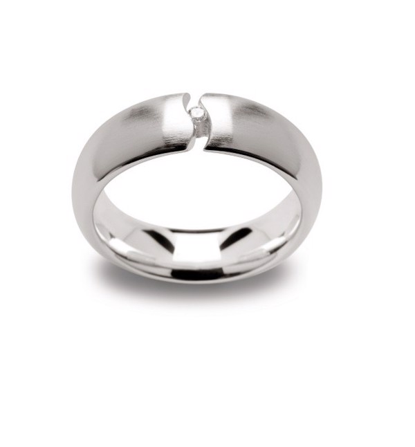 Bastian Inverun\'s 925/- Ring mat, dia. 0,03CT W-SI