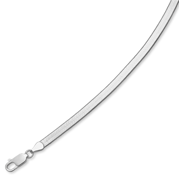 Smukt sølv slangearmbånd 4,5 mm bred og 20 cm lang fra Støvring design