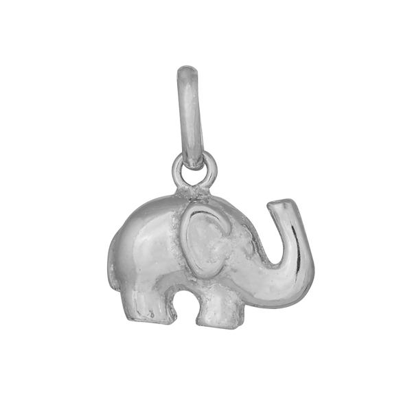Siersbøl\'s Rhod. sølvvedhæng/charm elefant 11mm