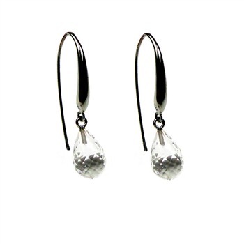 San - Links of Joy's Øreringe med Bjerg Krystal, 12x8mm