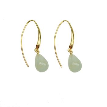 San - Links of Joy's Øreringe - Forgyldt med Akvamarin 12x8mm