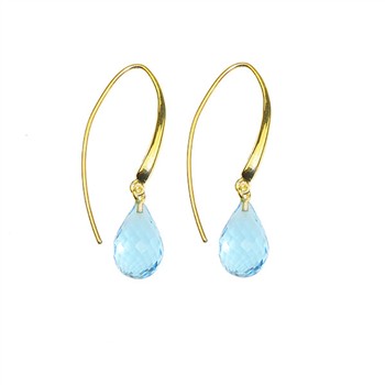 San - Links of Joy's Øreringe - Forgyldt med Topas 12x8mm Forgyldt pr.par