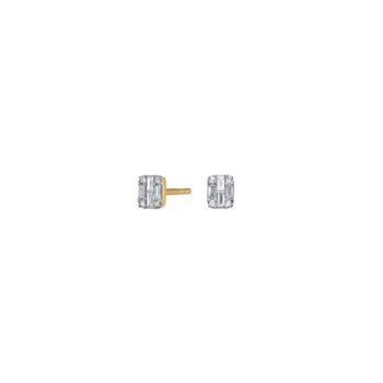 Siersbøl's 14kt. guldørestikker m.0,10ct W/SI