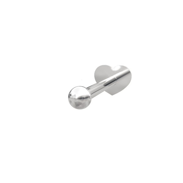 Nordahl\'s Rhd. sølv Labret-piercing kugle 2mm solid PIERCE52