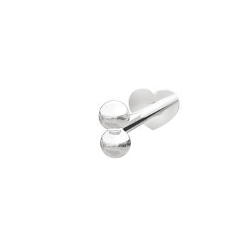 Nordahl's Rhd. sølv Labret-piercing 2*2mm kugler PIERCE52 1s