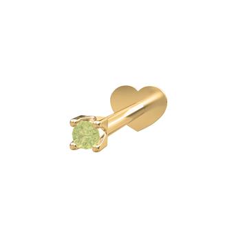 Nordahl's 14kt. Labret-piercing peridot PIERCE52 1stk