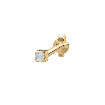 Nordahl's 14kt. guldørestik m/1 dia 0,004ct 1,5mm PIERCE52 1