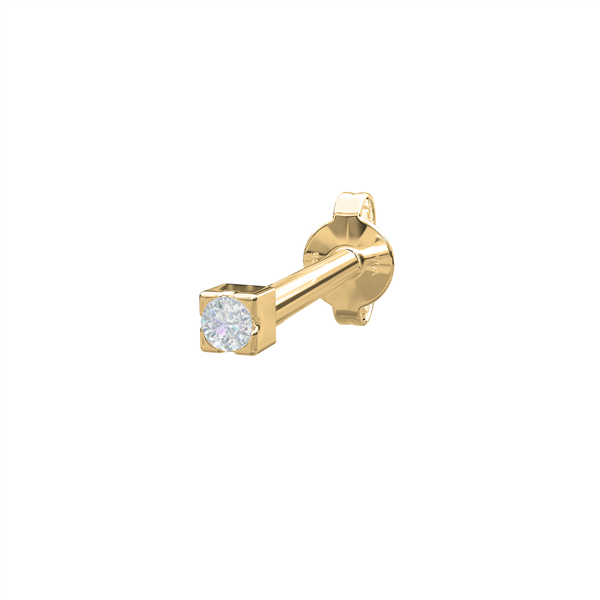 Nordahl\'s 14kt. guldørestik m/1 dia 0,004ct 1,5mm PIERCE52 1