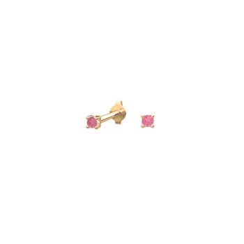 Siersbøl's 14kt. guldørestikker pink topaz