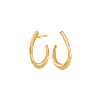 14 kt. Guld ørestikker med snoet design,  hos Guldsmykket.dk