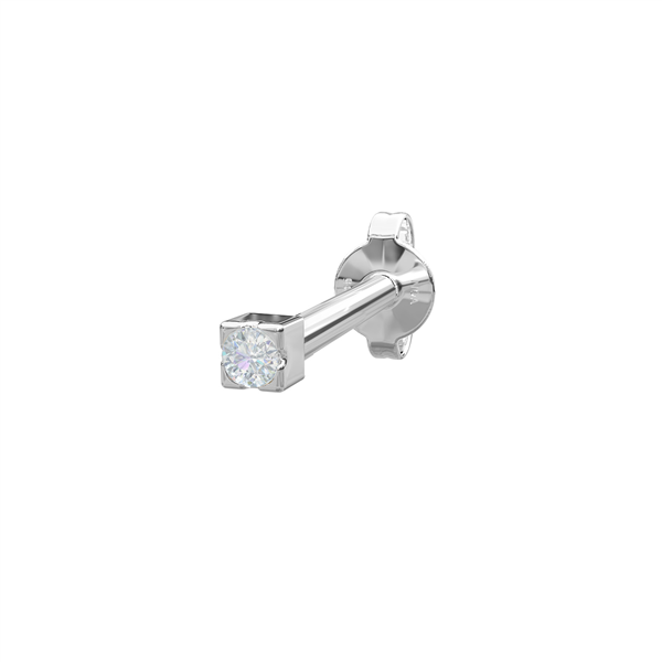 Nordahl\'s Rhod. sølvørestik m/cz PIERCE52 1 stk.