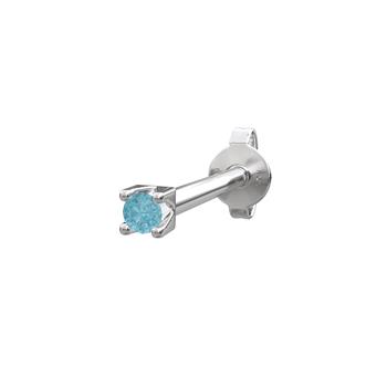 Nordahl's Rhod. sølvørestik m/London topaz farve cz PIERCE52