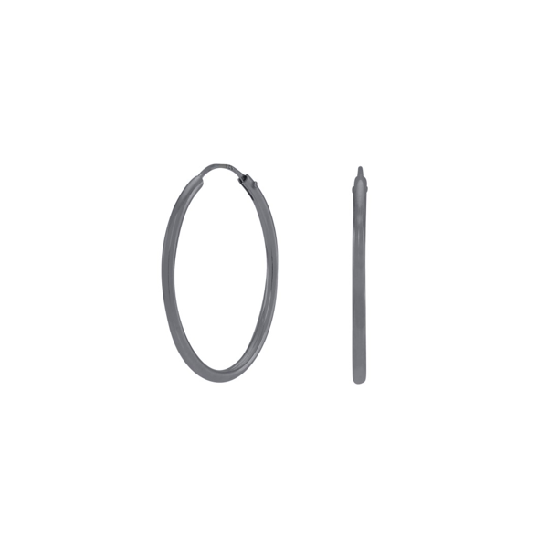 Nordahl\'s Oxideret  sølv creol 25mm HOOPS52