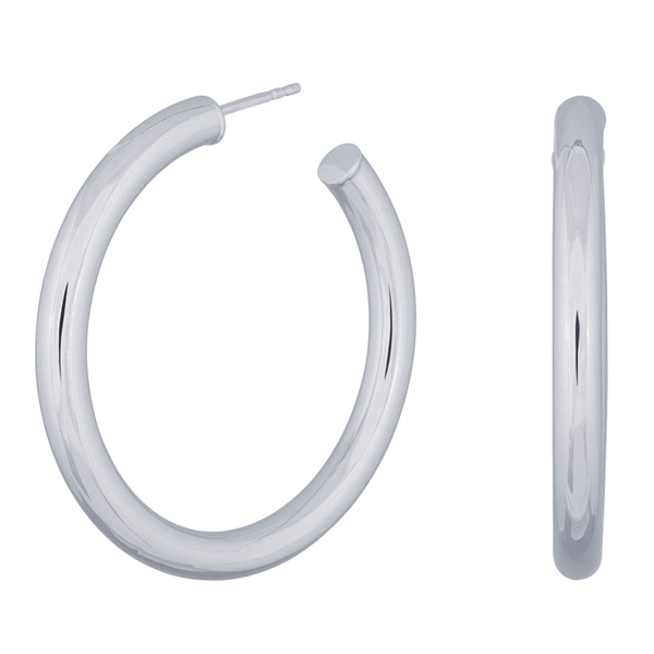 Nordahl\'s Rhod. sølvcreoler SIMPLE52 40mm