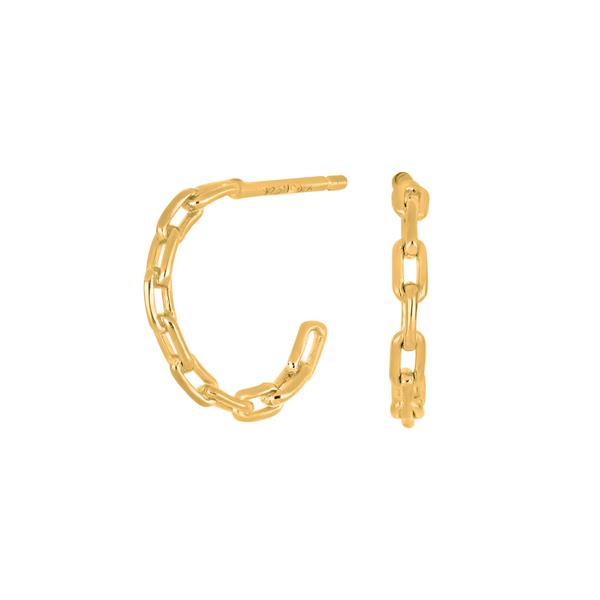 Nordahl\'s Forgyldt sølv creoler GIRLY52 15mm