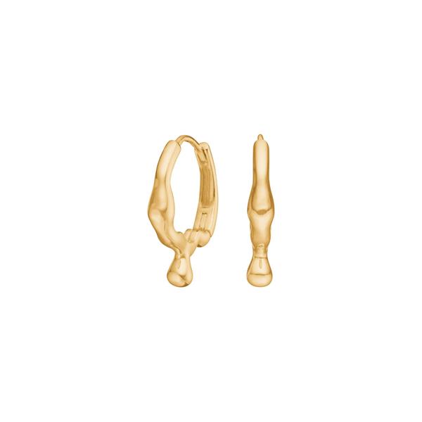 Nordahl\'s Forgyldt sølv creoler FLUID52