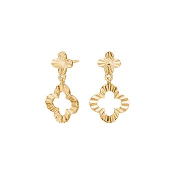 Nordahl's Forgyldt sølv ørehængere CLOVERA52