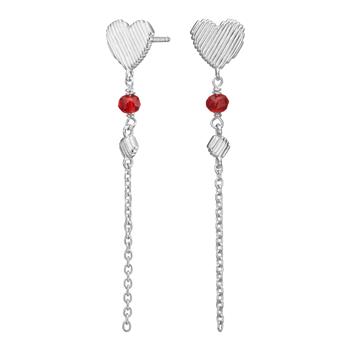 Nordahl's Rhd. sølv ørehængere hjerte BRODERIE52