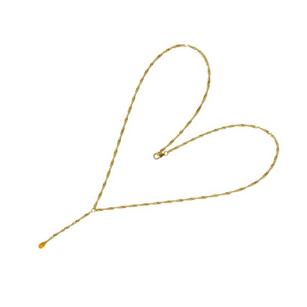 San - Links of Joy\'s 18kt halskæde med Facetteret Citrin 45cm